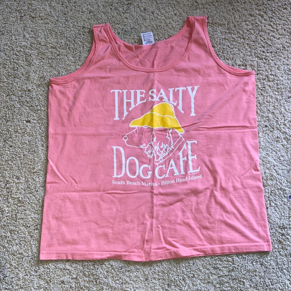 Pink tank top the salty dog cafe unisex sizing